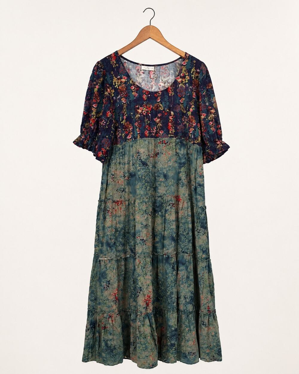 Natural Life XLNatural Life XL Maxi Dress Floral Tiered Boho Cottagecore Prairie